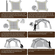 ECOTREK Canopy Dome Canopy Gazebo Tent – 4.2 × 4.2 × 2.3m LCF28517 Dome Canopy Gazebo Tent – 4.2 × 4.2 × 2.3m LCF28517