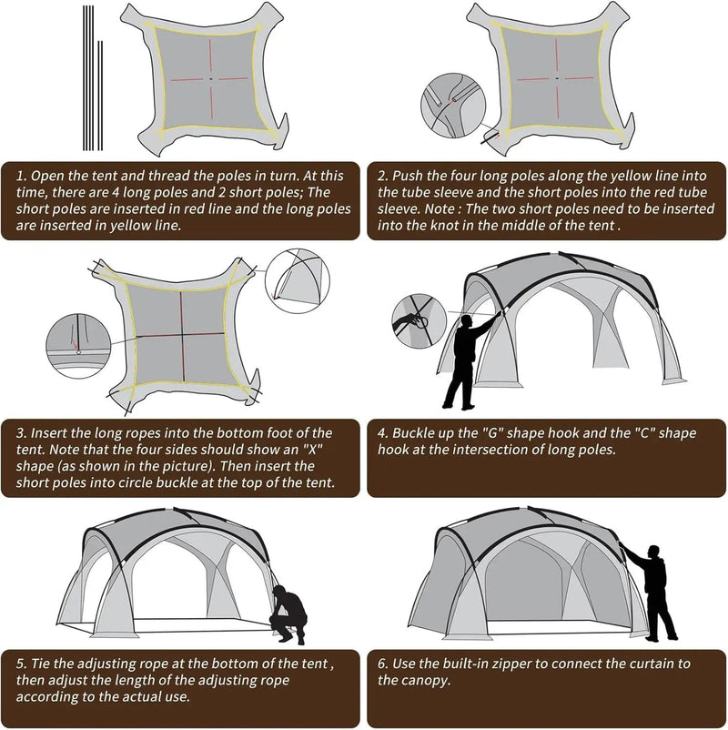 ECOTREK Canopy Dome Canopy Gazebo Tent – 4.2 × 4.2 × 2.3m LCF28517 Dome Canopy Gazebo Tent – 4.2 × 4.2 × 2.3m LCF28517