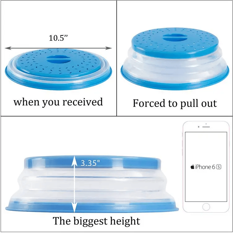 China Dropship Cover Collapsible High Temperature Microwave Splash Cover for Mess Free Cooking Foldable Microwave Splash Cover for Mess Free Cooking