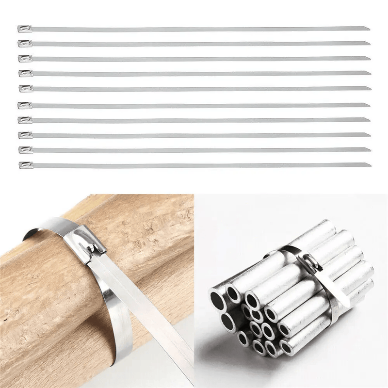 100pcs Stainless Steel Cable Ties 4.6x300mm – view 2