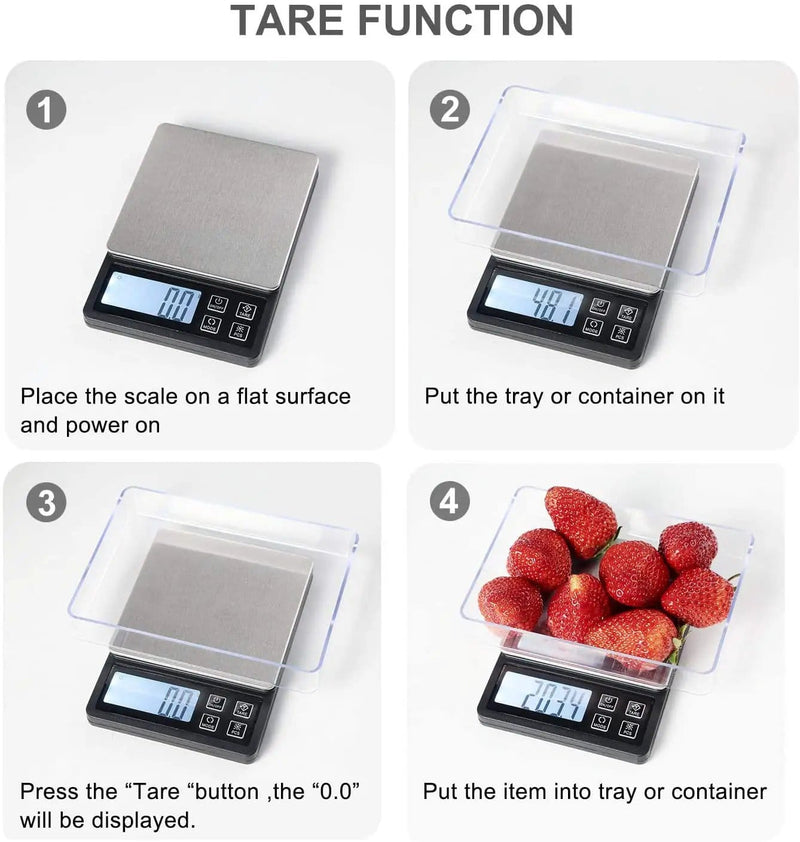 Digital Pocket Scale with USB Rechargeable 3000g/0.1g – view 3
