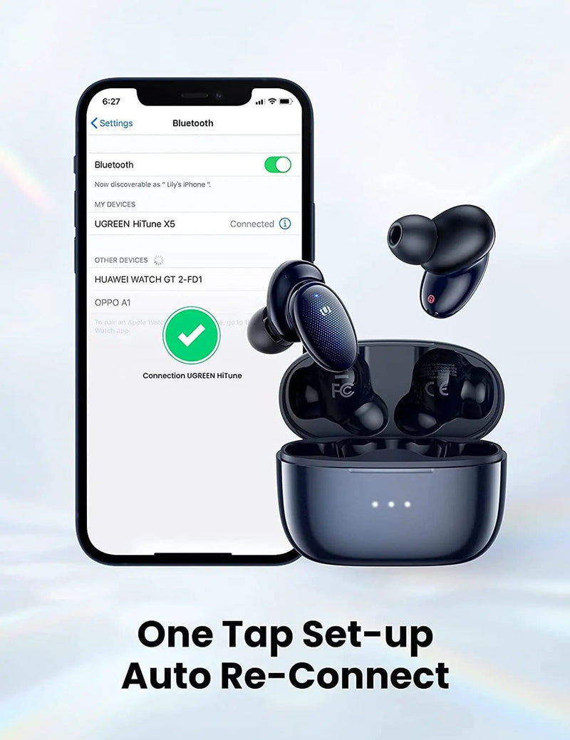 salelink.co.nz UGREEN UGREEN HiTune X5 Wireless Earbuds UGREEN HiTune X5 Wireless Earbuds | Action Outdoors NZ