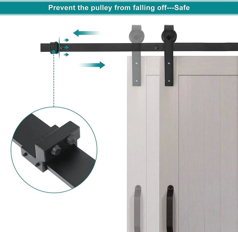 salelink.co.nz Unbranded 4M Sliding Door Barn Door Hardware 4M Sliding Barn Door Hardware Kit | Action Outdoors NZ