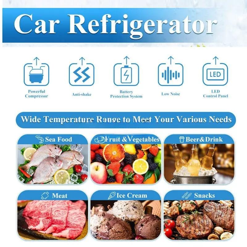 salelink.co.nz Unbranded 28L Car Refrigerator Fridge 28L Portable Car Refrigerator Freezer 12V 24V