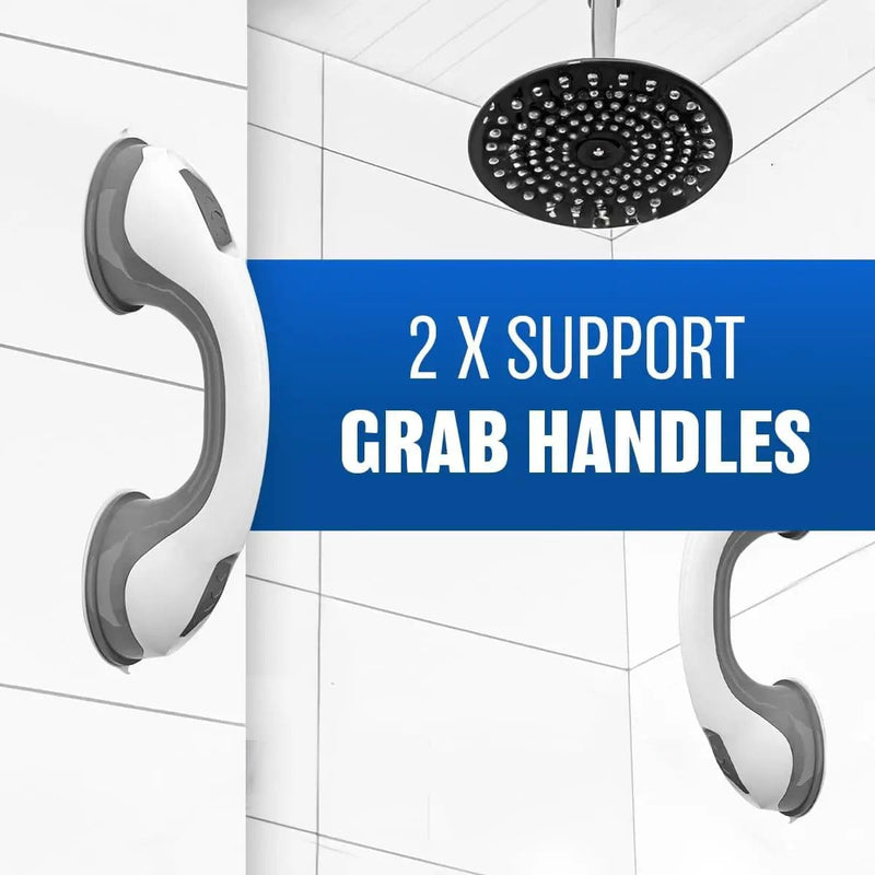 salelink.co.nz Unbranded 2Pcs Bathroom Grab Bars Shower Handles 2 Pack Shower Grab Bars With Twin Suction