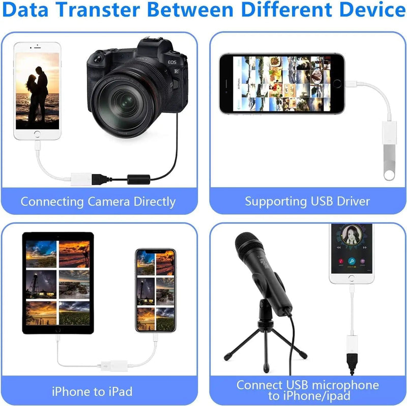 salelink.co.nz Unbranded Lightning to USB Camera Adapter Lightning to USB Camera Adapter | Action Outdoors NZ
