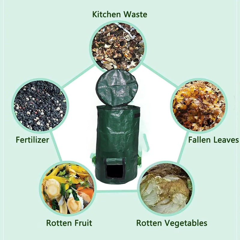 4x Reusable Compost Bin Bag 15 Gallon 35x60cm – view 3