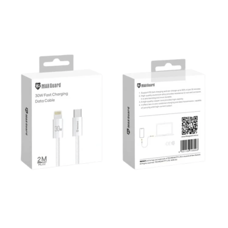 9eight5 Accessories Maxguard 2m 30W Type-C to Lightning Cable ML02 MaxGuard 2m 30W Type C To Lightning Cable ML02