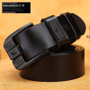 BekeleBOLO Genuine Cowhide Leather Belt — Split-Bar Alloy Buckle | Men's – view 2