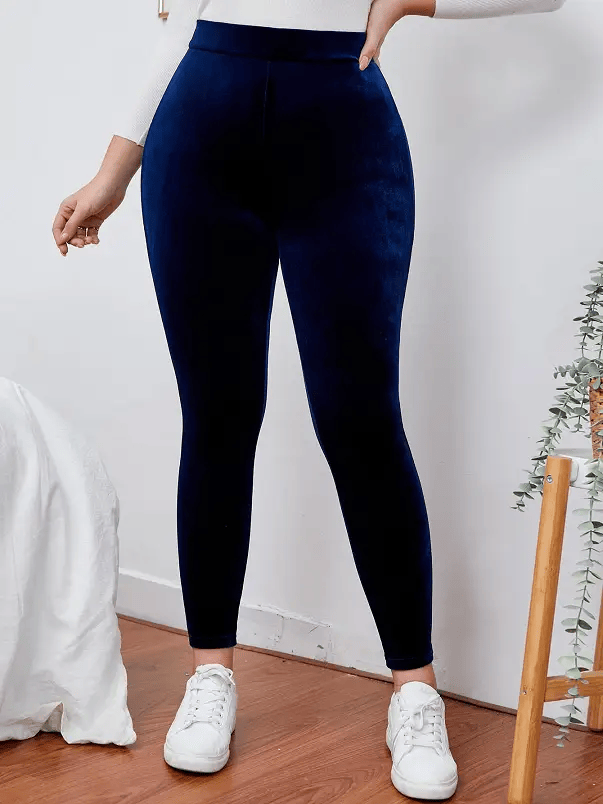 Thermal Thick Warm Fleece lined Legging NAVY – view 2