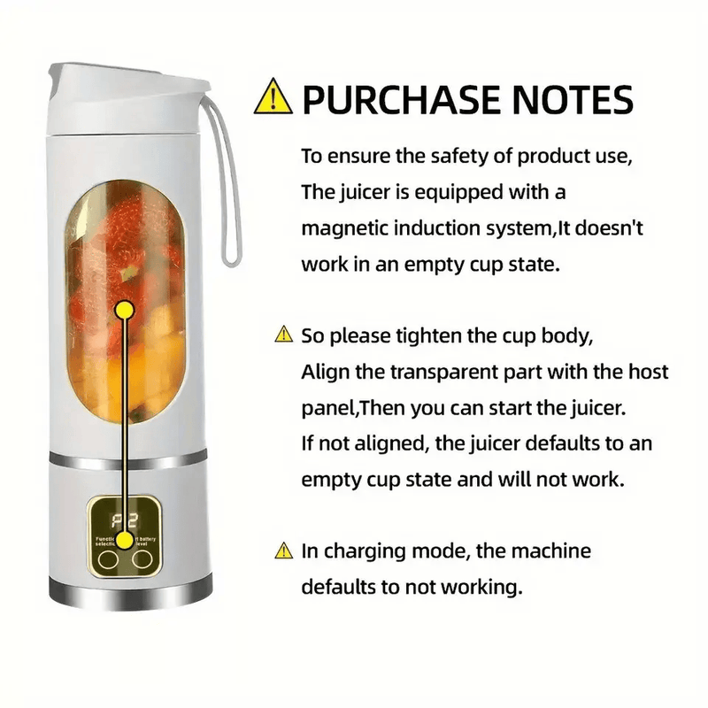 Portable Mini Blender USB Rechargeable Juicer Cup Smoothies Mixer Fruit Machine – view 3