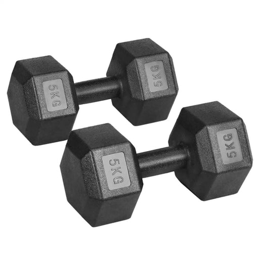 Yaheetech 2x5kg Hex Dumbbells Set 2x5kg Hex Dumbbells Set