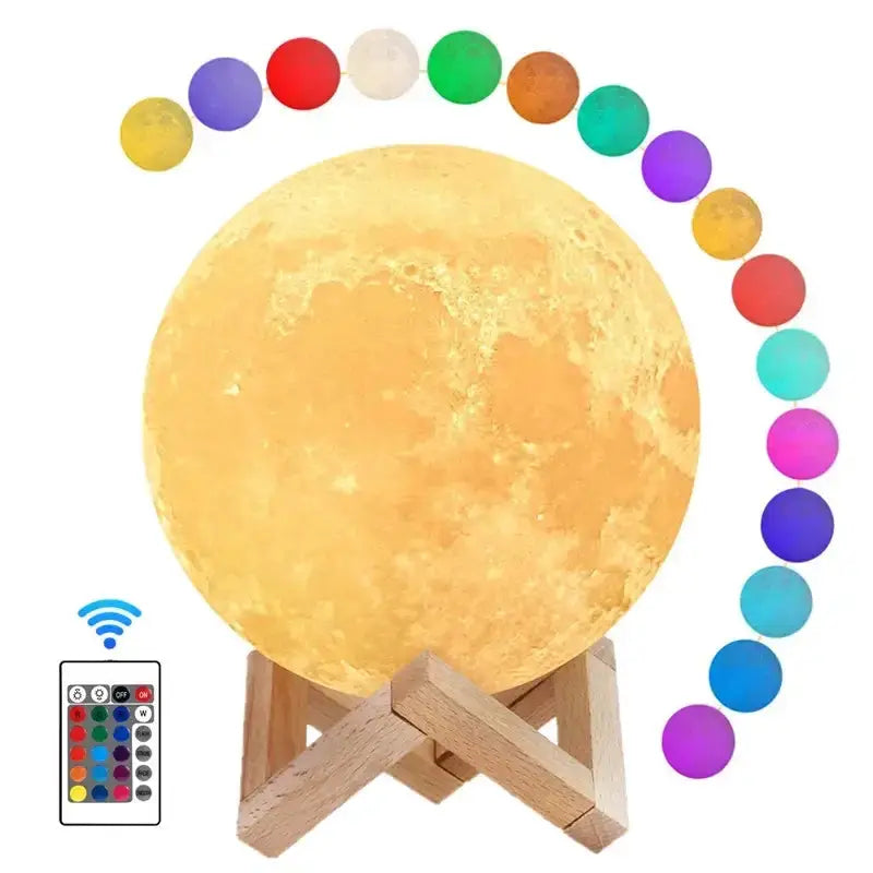 Habicare LED Moon Lamp Night Light LED Moon Lamp Night Light