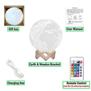 Habicare LED Moon Lamp Night Light LED Moon Lamp Night Light
