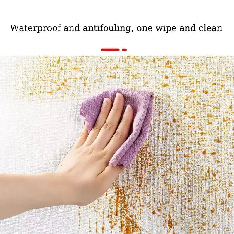 3D Linen Waterproof Self-Adhesive Wall Paper (5 colours available) – view 14