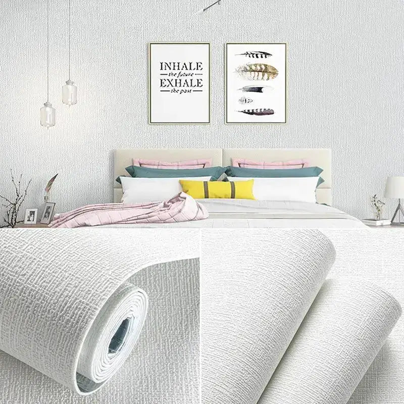 3D Linen Waterproof Self-Adhesive Wall Paper (5 colours available) – view 3