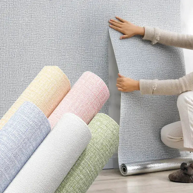 3D Linen Waterproof Self-Adhesive Wall Paper (5 colours available) – view 9