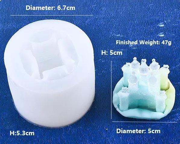 3D Castle and Frame Moulds Silicone Resin Moulds, Making Home Table Decoration – view 3
