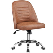 Yaheetech Faux Leather Mid Back Home Office Desk Chair Faux Leather Mid Back Home Office Desk Chair