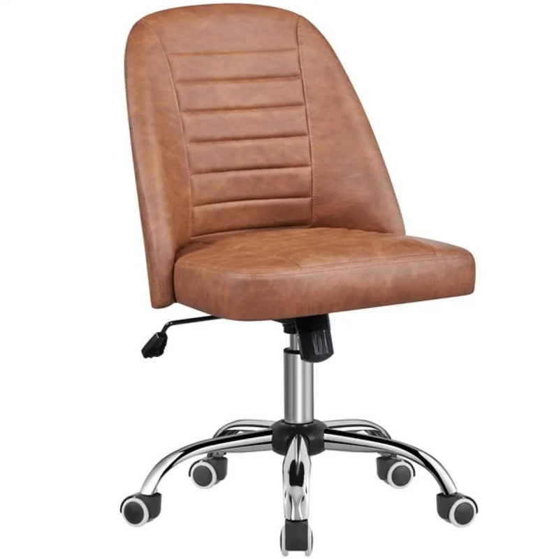 Yaheetech Faux Leather Mid Back Home Office Desk Chair Faux Leather Mid Back Home Office Desk Chair