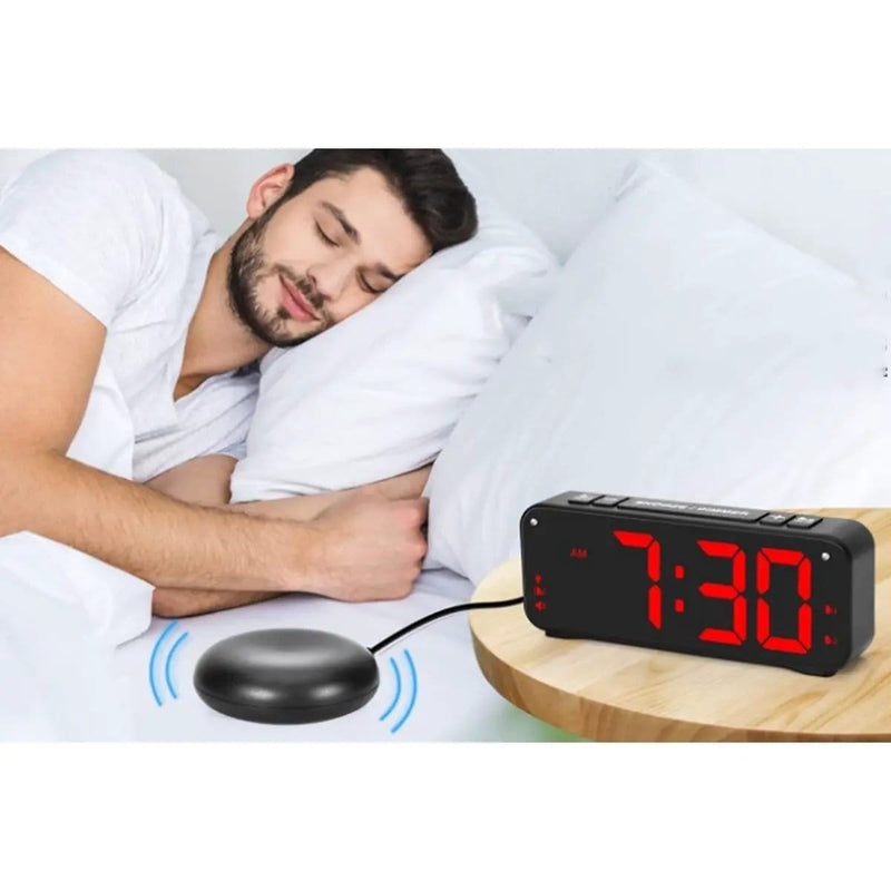 Deafquip Alarm Clock Vibrating 3 in 1 Alarm Clock with Mini Bedshaker Vibrating 3 in 1 Alarm Clock with Mini Bedshaker