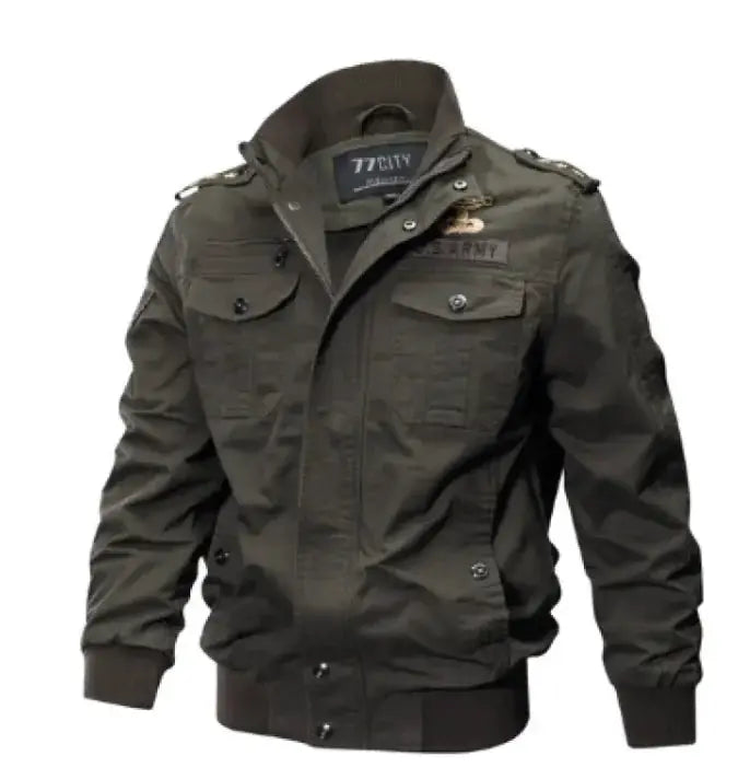 Tactical Flight Army Jacket - Military Bomber Jacket with Cotton Construction | Plus Size Available – view 29