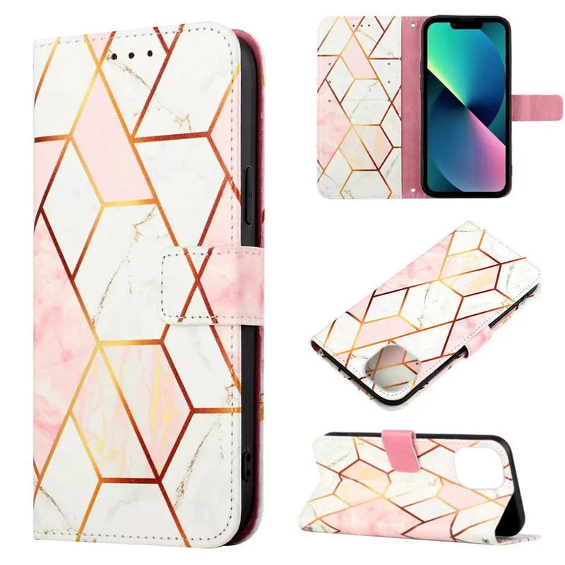 iPhone 14 Plus Case - Wallet Marble Pattern – view 1