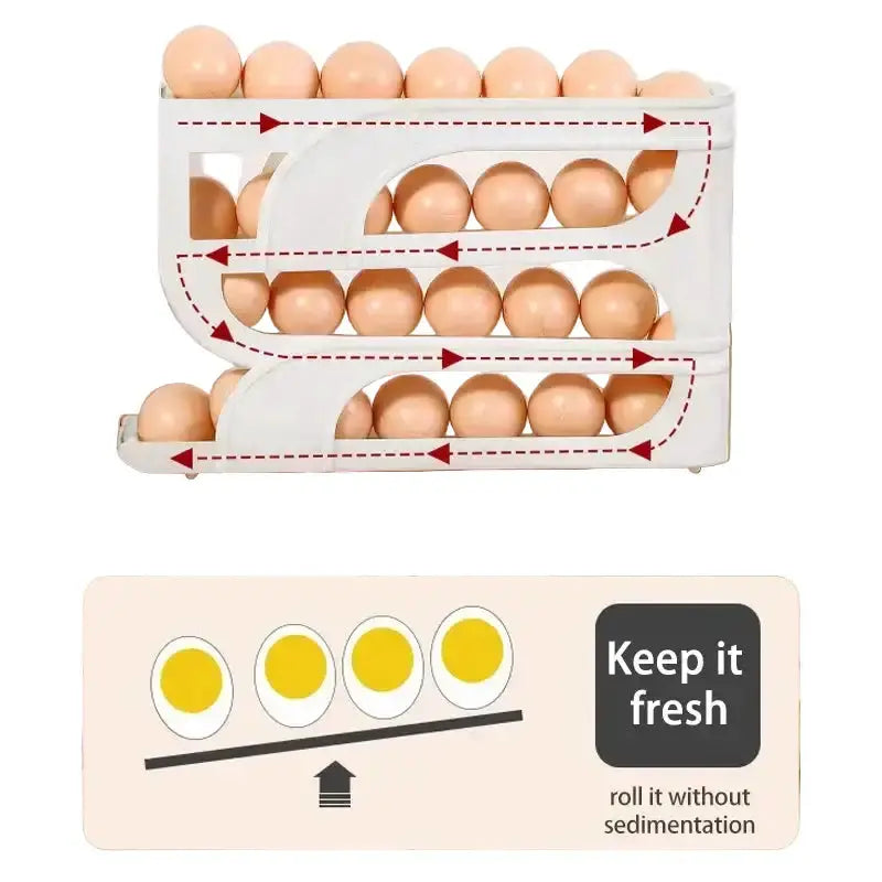 Habicare SS 4-Layer Automatic Rolling Egg Holder 4-Layer Automatic Rolling Egg Holder