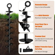 Habicare Heavy-Duty Spiral Ground Anchors (pack of 4) Heavy-Duty Spiral Ground Anchors (pack of 4)