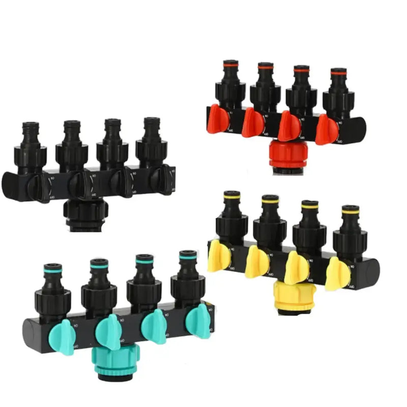 4-Way Garden Water Splitter with European Standard Threads – view 5
