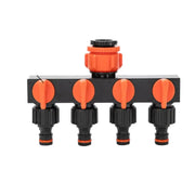 4-Way Garden Water Splitter with European Standard Threads – view 2