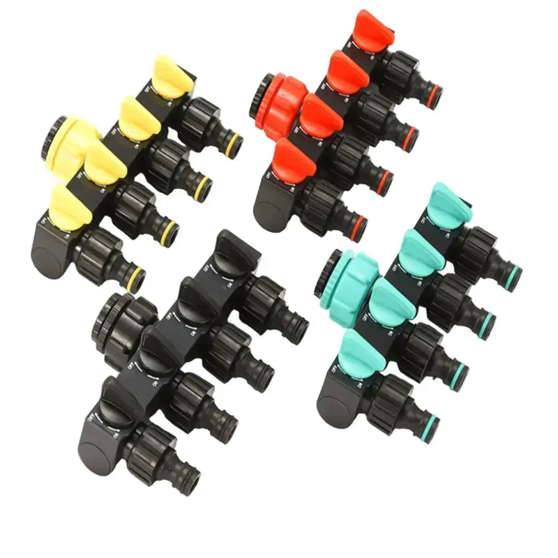 4-Way Garden Water Splitter with European Standard Threads – view 3
