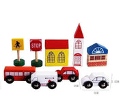 dealonline.co.nz dealonlinenz 40pc Wooden Rail Overpass Set Wooden Rail Overpass Train Set for Ages 3 and Up