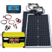 Habicare SS 200W Solar Panel & Inverter Kit 12V–220V 200W Solar Panel Kit With Inverter 12V 220V
