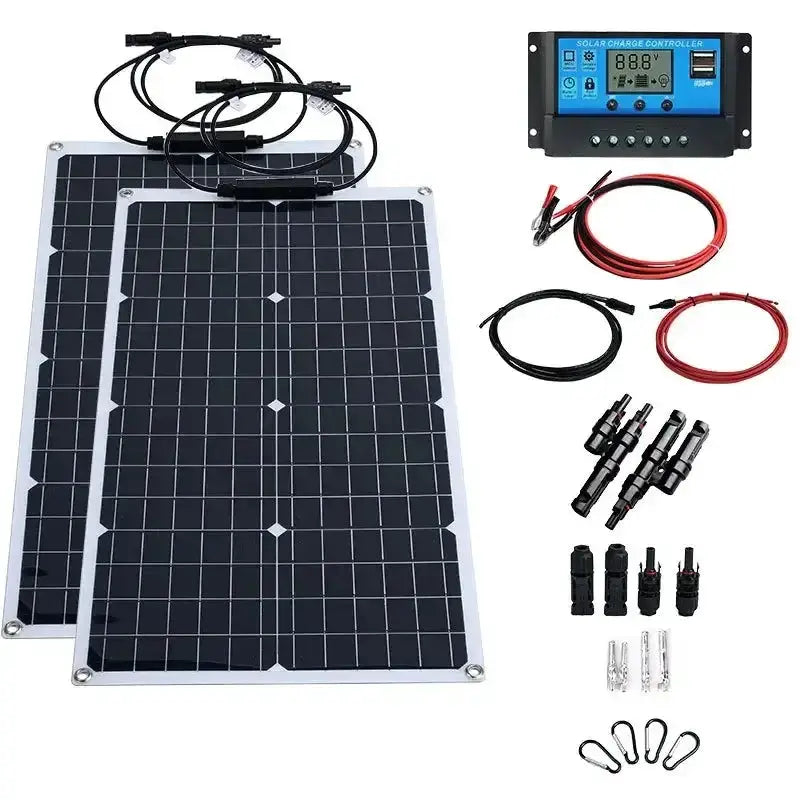 Habicare SS 200W Solar Panel & Inverter Kit 12V–220V 200W Solar Panel Kit With Inverter 12V 220V