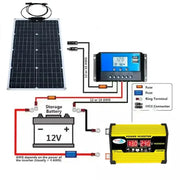 Habicare SS 200W Solar Panel & Inverter Kit 12V–220V 200W Solar Panel Kit With Inverter 12V 220V