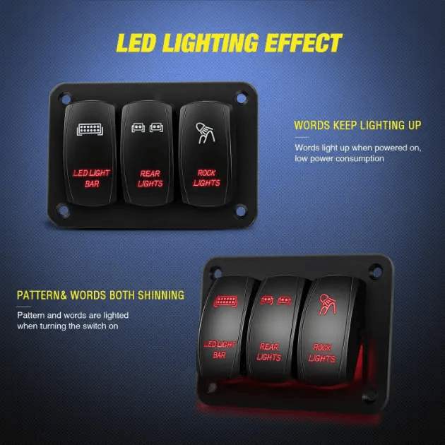 salelink.co.nz Unbranded 3 Gang Switch Panel 3 Gang Switch Panel | Action Outdoors NZ