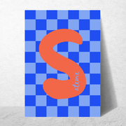 Blank Wall Print Shop Print Material Initial Checks  Blue (Personalised) Initial Checks  Blue (Personalised)