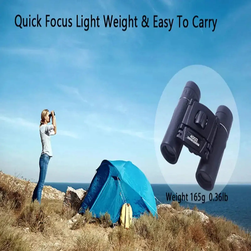 40x22 HD Binoculars – Long Range Mini Telescope with BAK4 Optics – view 9