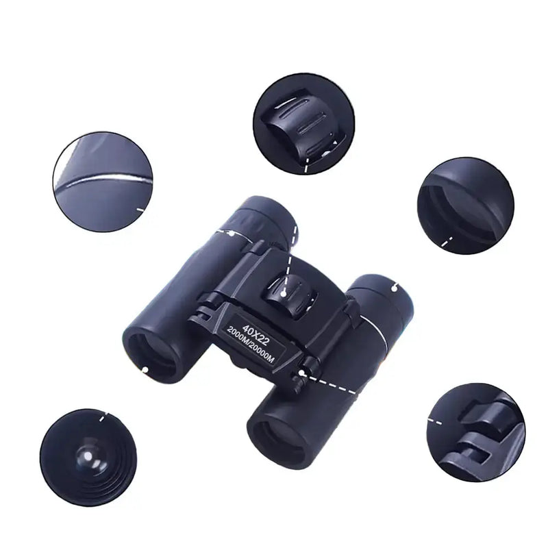 40x22 HD Binoculars – Long Range Mini Telescope with BAK4 Optics – view 2