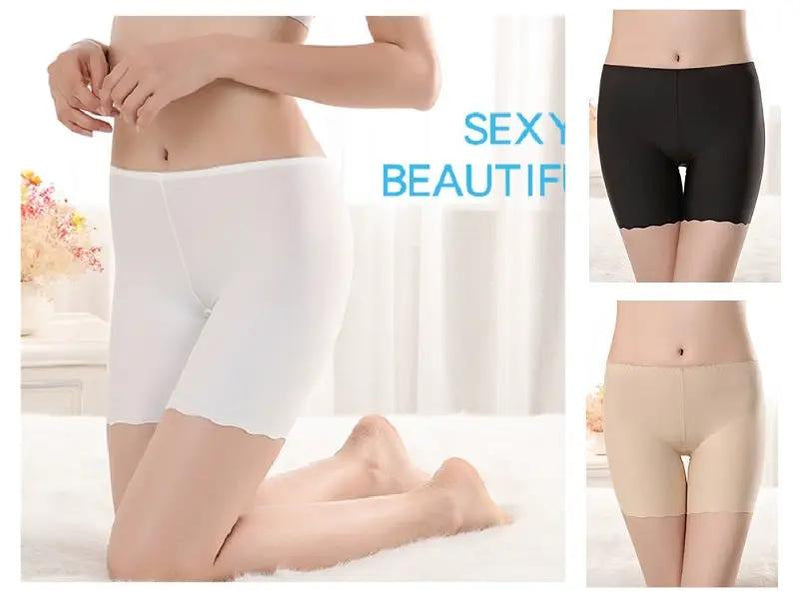 XL Summer Safety Pants Silky Seamless Stretchy Underpants Solid Color – view 1