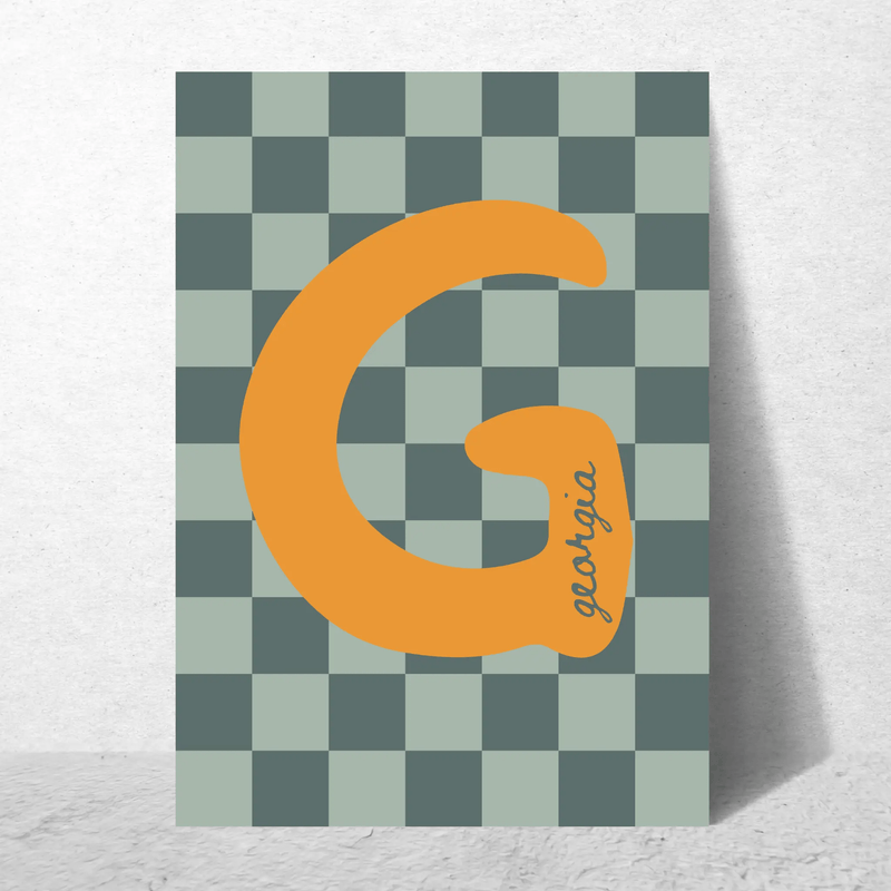 Blank Wall Print Shop Print Material Initial Checks  Blue (Personalised) Initial Checks  Blue (Personalised)