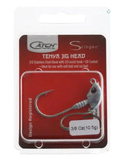 Catch Jig Catch Jig Head w/ Assist Hook White 3/8oz Catch Jig Head With Assist Hook Three Eighths Oz White