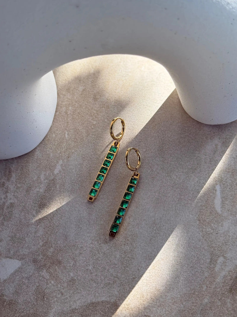 Tahana Jewellery Earrings Tāhū Kākāriki Gold Earrings Tāhū Kākāriki Gold Earrings