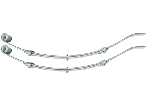Trojan 2-Leaf Low Slipper Spring 500kg 50mm Wide Pair Durable Dacromet Coated for Trailers and Light Trucks – view 1