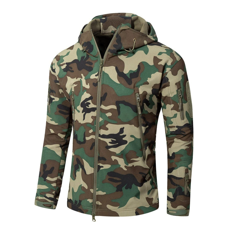 Mead's Supply & Equipment Outfitters limited Men's Outdoor Clothing Men's Plus Size Softshell Jacket Camouflage Windproof Outdoor Coat Men's Plus Size Camouflage Softshell Jacket Windproof