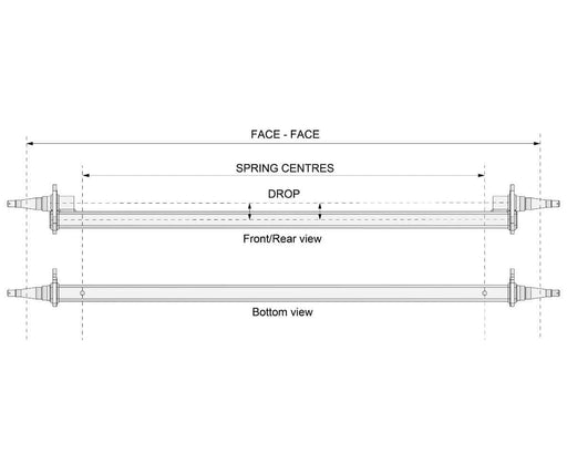 Drop Beam Axle Disc Braked 2000kg Galvanised Trojan For Trailers And Caravans Heavy-Duty Durability – view 2