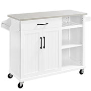 Kitchen Trolley Kitchen Island Cart with Stainless Steel Top & Storage – view 1