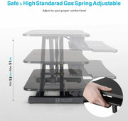Laptop PC Monitor Computer Workstation Desk Table Converter Height Adjustable – view 9