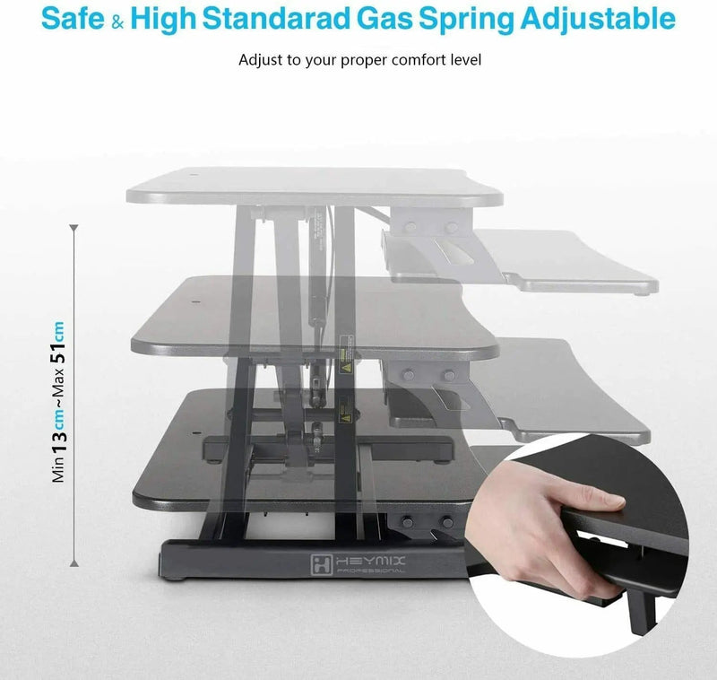Laptop PC Monitor Computer Workstation Desk Table Converter Height Adjustable – view 9